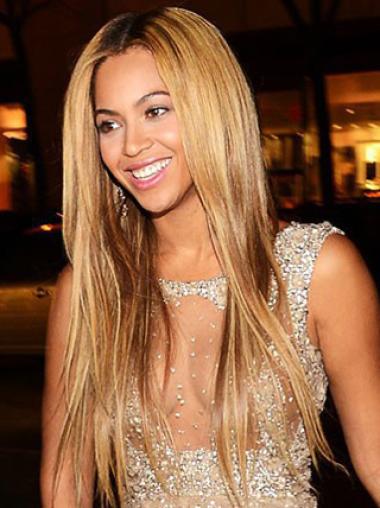 Perruques Beyoncé Brune 22" Sans Frange À la mode