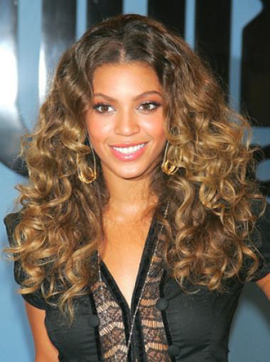 Perruques Beyoncé Brune 18" Sans Frange Coiffures