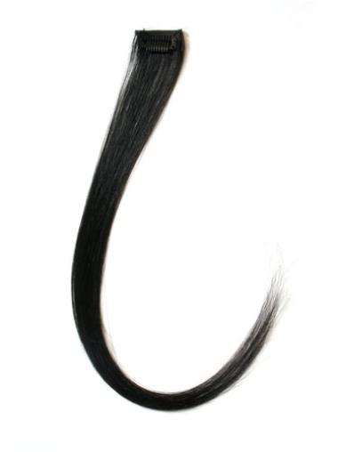 Extensions à Clip Cheveux Humains Noir Lisse