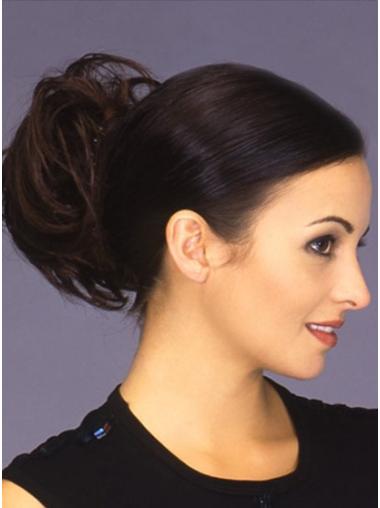 Enroulements / Chignons Ronds Synthétique Brune Clip-In