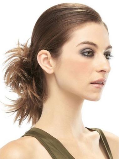 Enroulements / Chignons Ronds Cheveux Humains Brune Clip-In