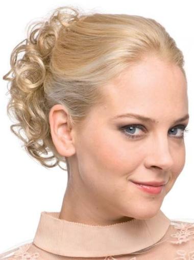 Enroulements / Chignons Ronds Synthétique Blonde Clip-In