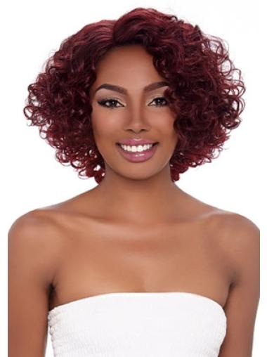 Perruques Afro-Americaines Parfaite Rouge Longueur de Menton Frisée