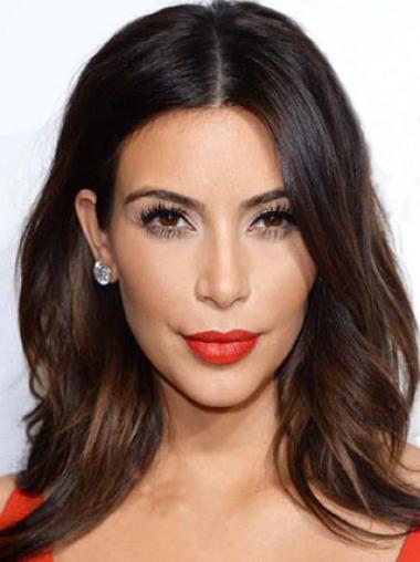 Perruques Kim Kardashian Beau 14" Ondulé Lace Front