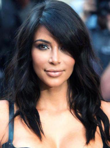 Perruques Kim Kardashian Conçu 16" Ondulé Tresse