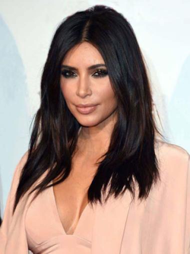 Perruques Kim Kardashian Lisse 18" Lisse Lace Front