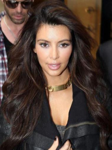Perruques Kim Kardashian Meilleur 24" Ondulé Lace Front