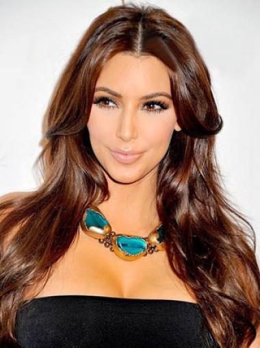 Perruques Kim Kardashian Branché 20" Lisse Lace Front