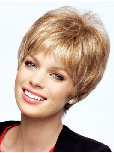 Perruques Cheveux Humaines 8" Populaire Blonde