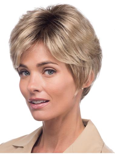 Perruques Cheveux Humaines 8" Naturelle Blonde