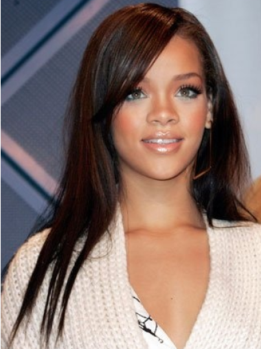Perruques Rihanna Avec Frange Noire Lace Front Idéal
