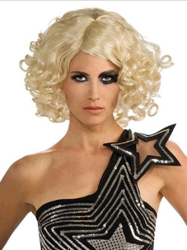 Perruques Lady Gaga 12" Bon Marché Blonde