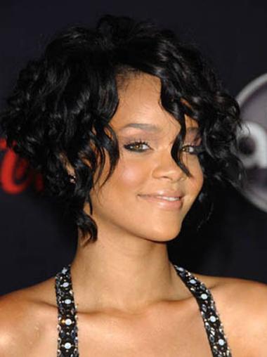 Perruques Rihanna 8" Branchée Noir