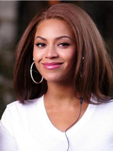 Perruques Beyoncé Appropriée Auburn Longueur d'Epaules Lisse