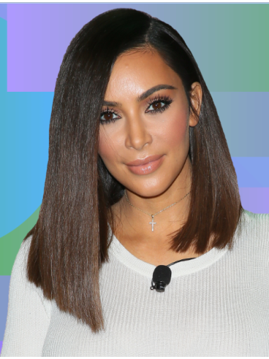Perruques Kim Kardashian Sans Frange 14" Ombré Lisse