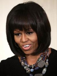 Perruques Michelle Obama Bob en ligne 10" Lace Front