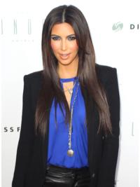 Perruques Kim Kardashian 25" Convenable Brune